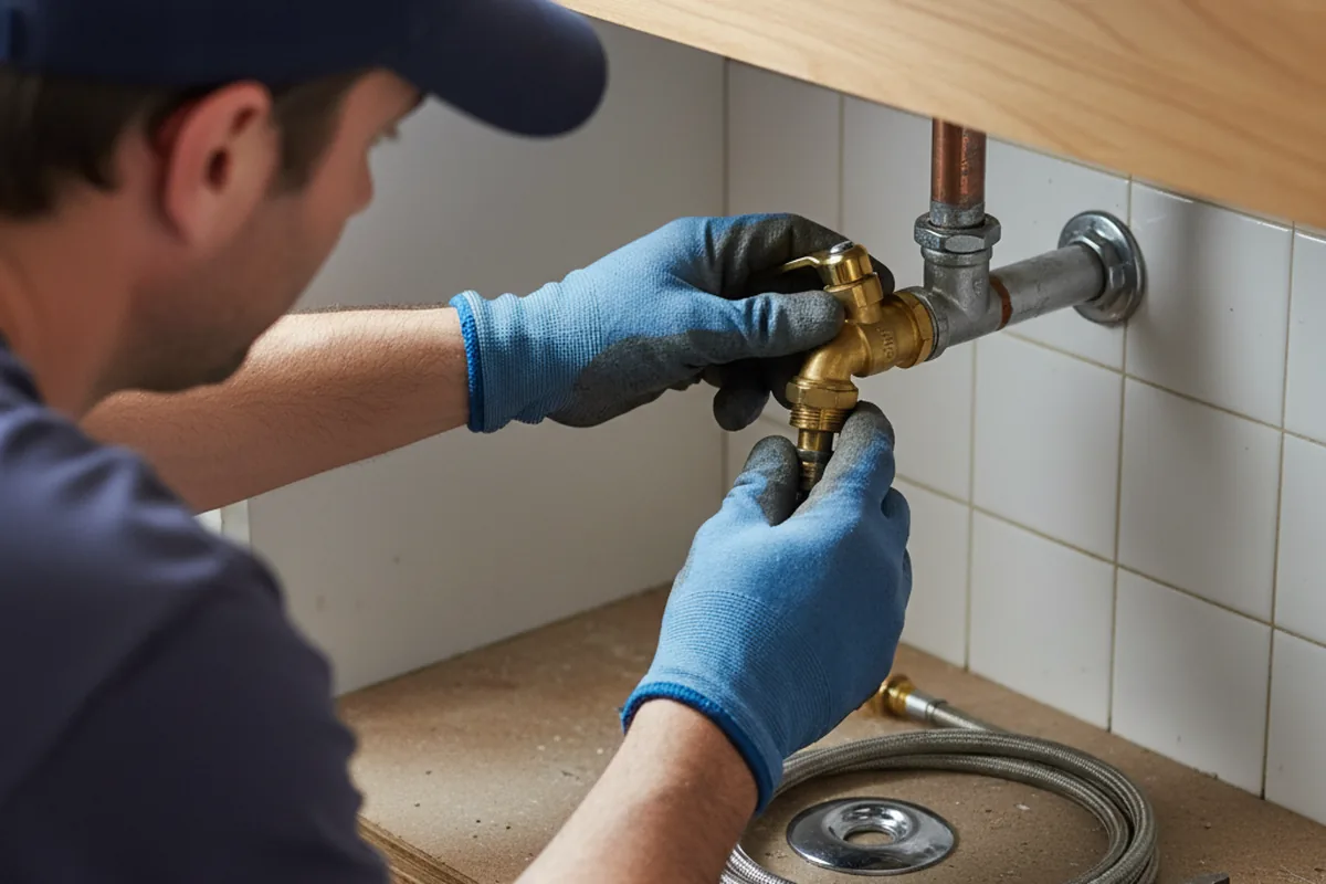 Shutoff valve and fitting work during Faucet and Fixture Repair in Flemington